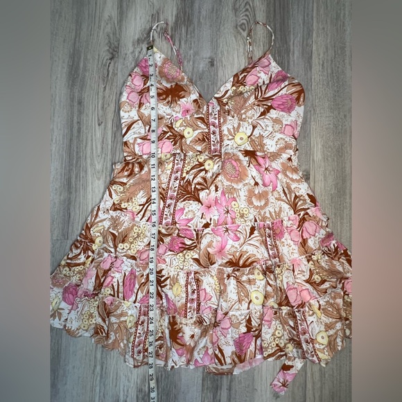 Saints And Secret Cynthia Floral Mini Dress Size Large - Picture 6 of 9